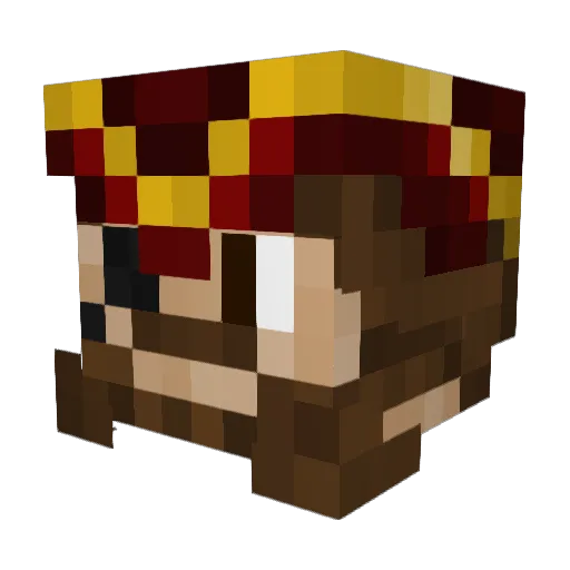 Tel0s Minecraft avatar head, 3D render