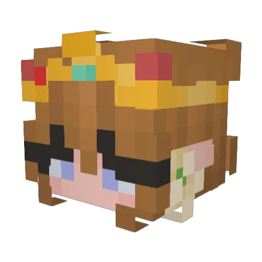 TelDewier Minecraft avatar head, 3D render