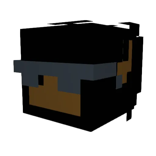 TelFor Minecraft avatar head, 3D render