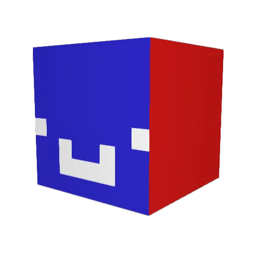 TelaPng Minecraft avatar head, 3D render