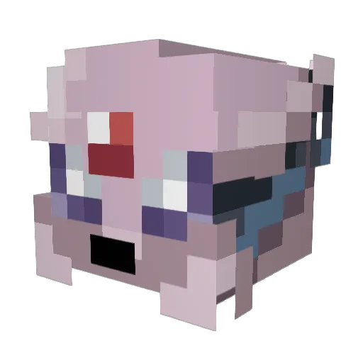 Telacanoe Minecraft avatar head, 3D render