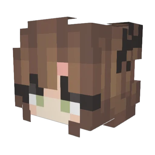 Telarya Minecraft avatar head, 3D render