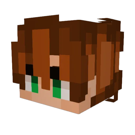 Telazorn Minecraft avatar head, 3D render