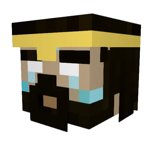 TeleSlayer Minecraft avatar head, 3D render