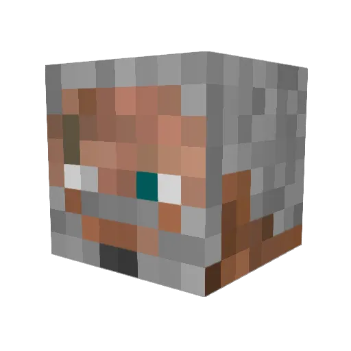 Teleavenger Minecraft avatar head, 3D render