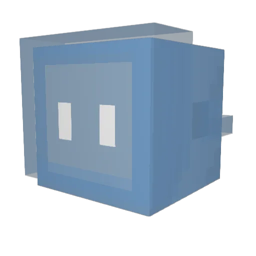 Teleevision Minecraft avatar head, 3D render