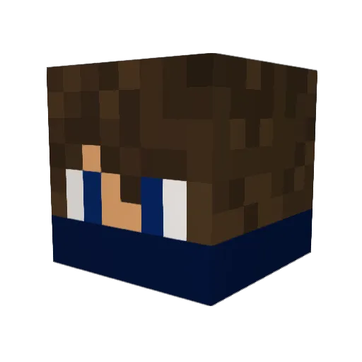 Telekinesen Minecraft avatar head, 3D render