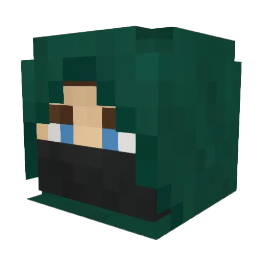 TelekineticOpal Minecraft avatar head, 3D render