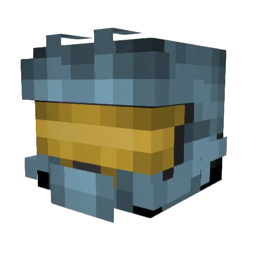Telekinismo Minecraft avatar head, 3D render
