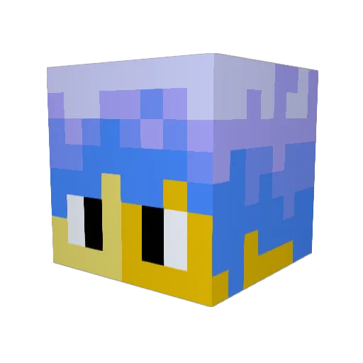 Telepatryk Minecraft avatar head, 3D render
