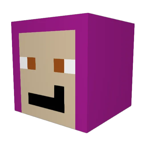 TeleportedMC Minecraft avatar head, 3D render