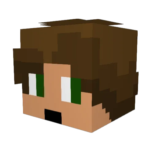 Teleposaurus Minecraft avatar head, 3D render