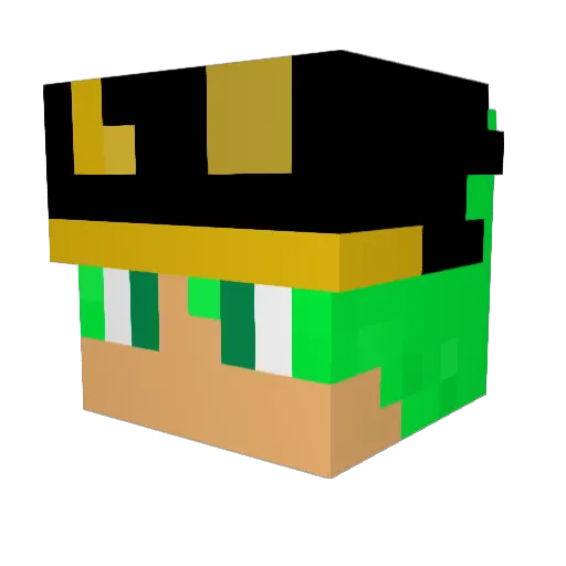 Telereaper Minecraft avatar head, 3D render