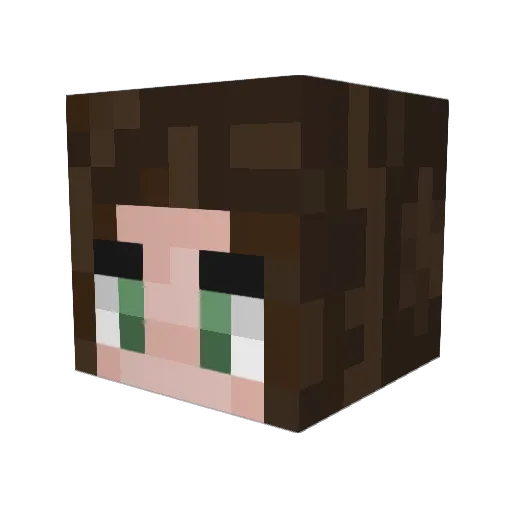 Teletabsi Minecraft avatar head, 3D render
