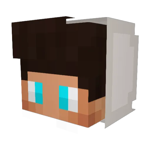 Teletappii Minecraft avatar head, 3D render