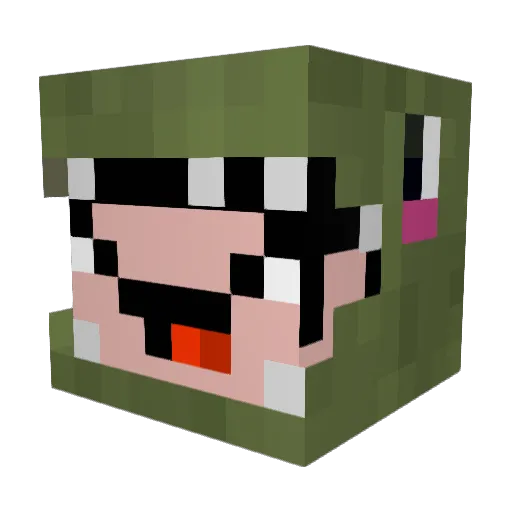 Teletha_4 Minecraft avatar head, 3D render