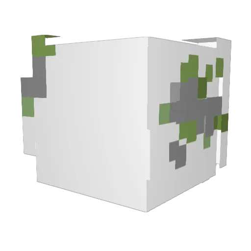 Teletubisiowy_ Minecraft avatar head, 3D render