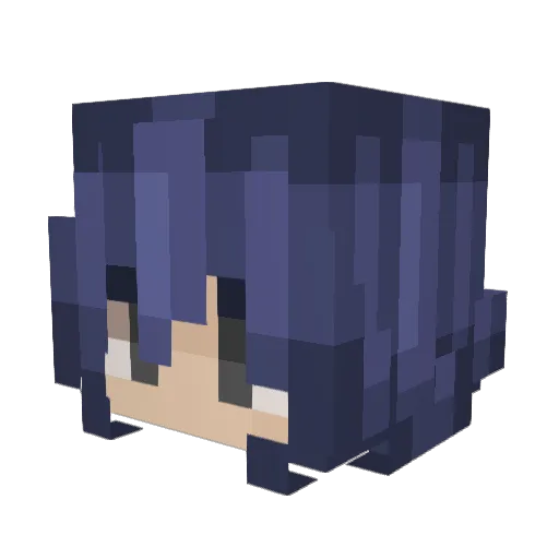 Televise Minecraft avatar head, 3D render