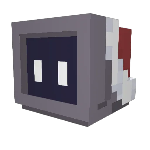 TelevisionMan Minecraft avatar head, 3D render