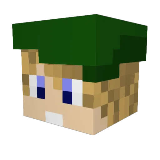 Televitius Minecraft avatar head, 3D render