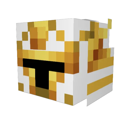 Teleweird Minecraft avatar head, 3D render