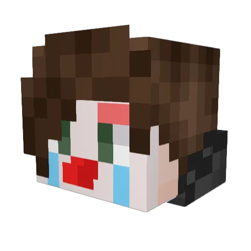 Telgoh Minecraft avatar head, 3D render