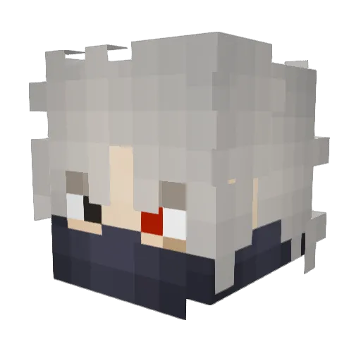 Telgulu Minecraft avatar head, 3D render