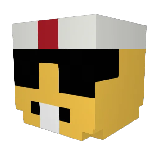 Teligure Minecraft avatar head, 3D render