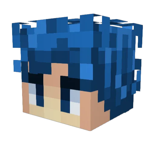 Teliios Minecraft avatar head, 3D render