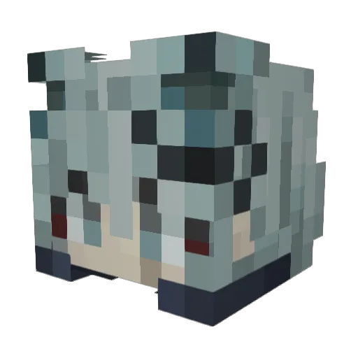 TelinaG Minecraft avatar head, 3D render