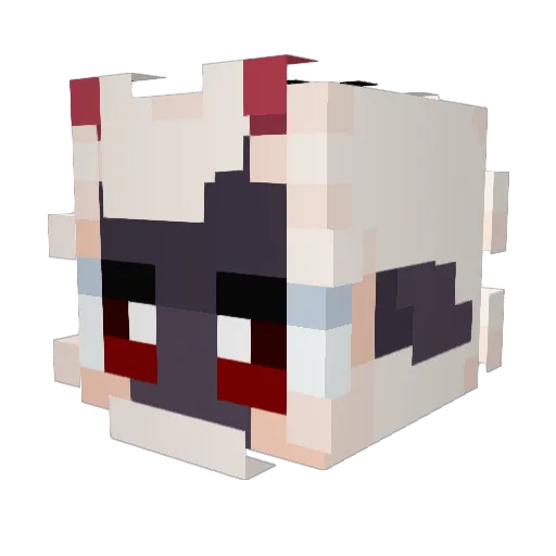 Telitos Minecraft avatar head, 3D render