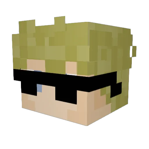TellChance Minecraft avatar head, 3D render