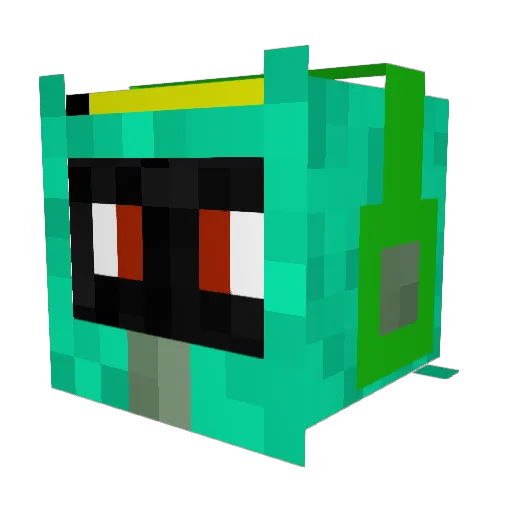 Tellapathetic Minecraft avatar head, 3D render