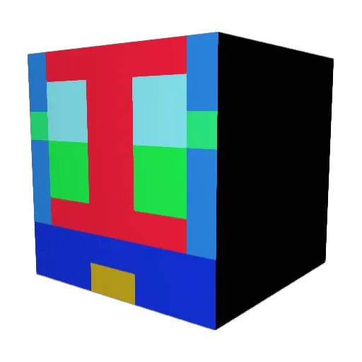 Tellaxy Minecraft avatar head, 3D render