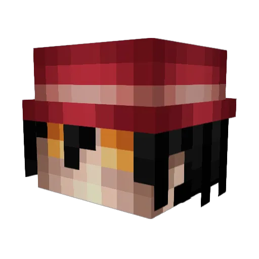 Tellba Minecraft avatar head, 3D render