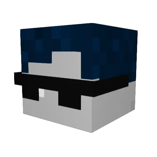 Telle_HD Minecraft avatar head, 3D render