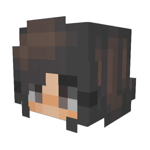 Telluna Minecraft avatar head, 3D render