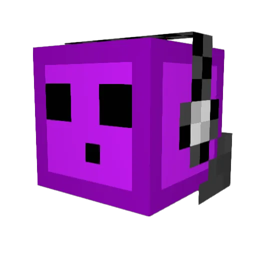 TellyGaga Minecraft avatar head, 3D render