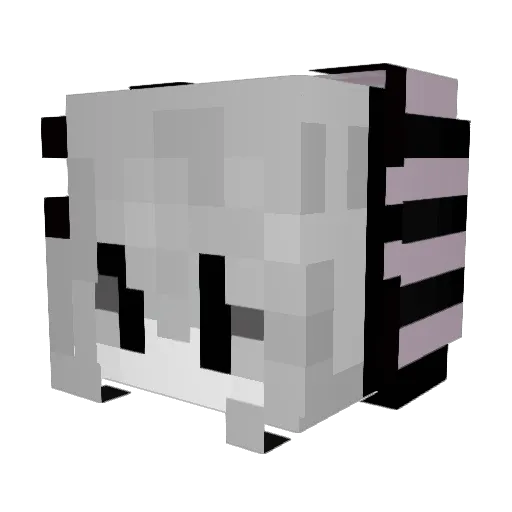 Telmy Minecraft avatar head, 3D render