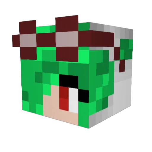 Telmyth Minecraft avatar head, 3D render