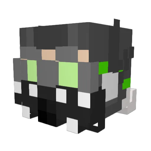 Telosico Minecraft avatar head, 3D render