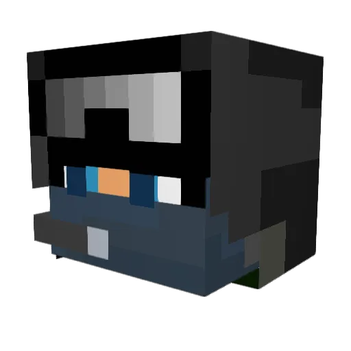 Teltrix Minecraft avatar head, 3D render