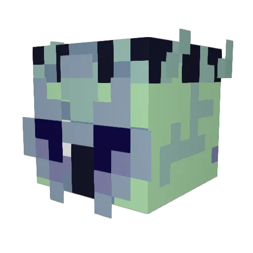 Telxaero Minecraft avatar head, 3D render