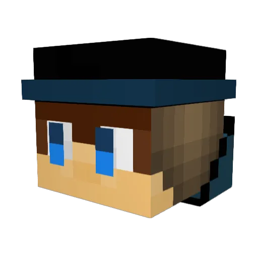 Telzareck Minecraft avatar head, 3D render
