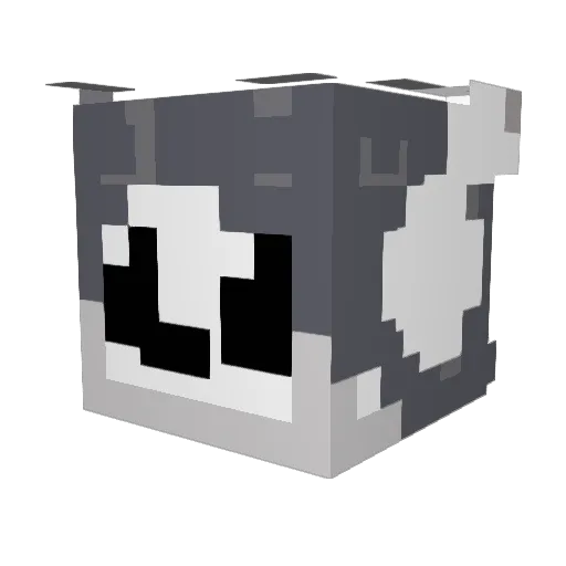 TemLeo Minecraft avatar head, 3D render