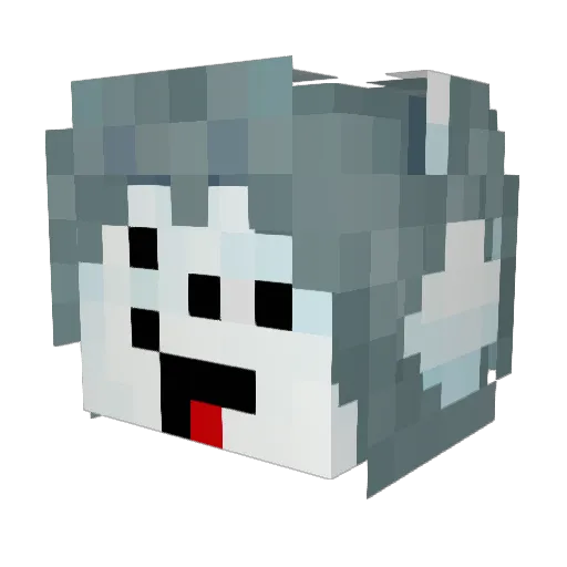 TemTem1106 Minecraft avatar head, 3D render