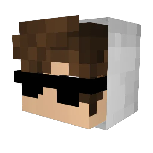 Temas28 Minecraft avatar head, 3D render