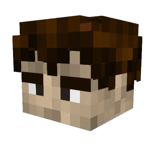 Tematsepaami Minecraft avatar head, 3D render