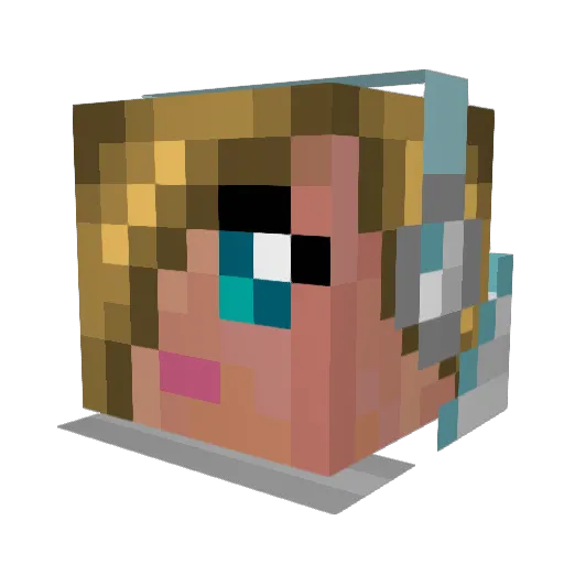 TembelMantis Minecraft avatar head, 3D render