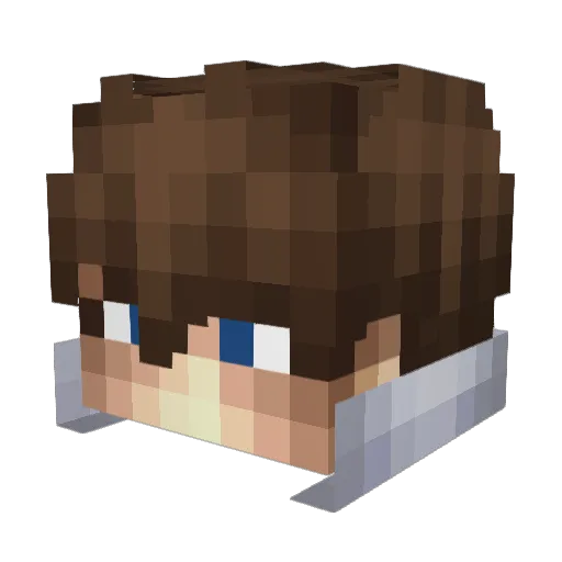 Tembleque Minecraft avatar head, 3D render